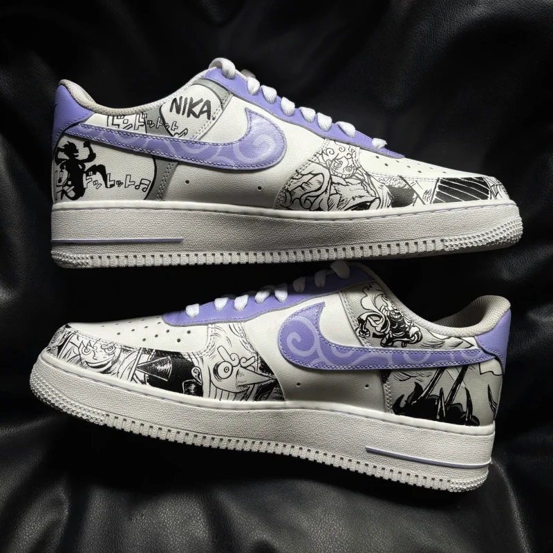One Piece - Luffy Gear 5 x Sun God Nikka Air Force 1 Custom - Image 2