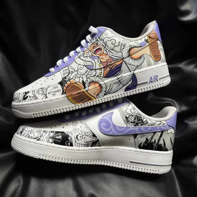 One Piece - Luffy Gear 5 x Sun God Nikka Air Force 1 Custom - Image 5