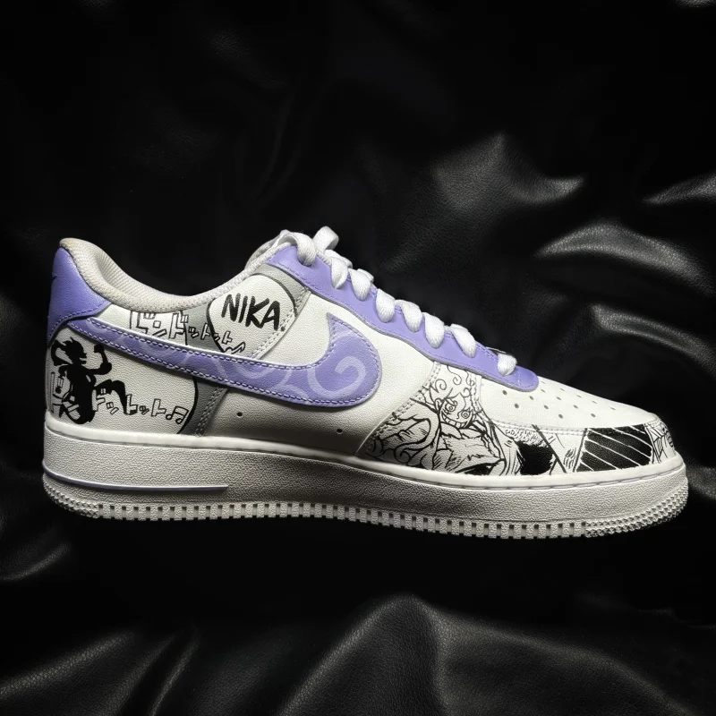 One Piece - Luffy Gear 5 x Sun God Nikka Air Force 1 Custom - Image 6