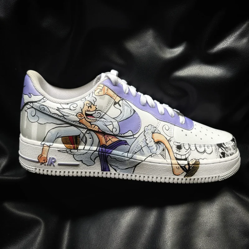 One Piece - Luffy Gear 5 x Sun God Nikka Air Force 1 Custom - Image 7