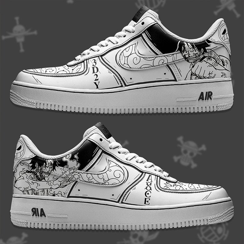 One Piece - Luffy x Ace Air Force 1 Custom
