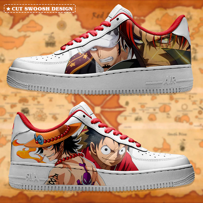 One Piece - Luffy x Ace x Shanks x Law Air Force 1 Custom