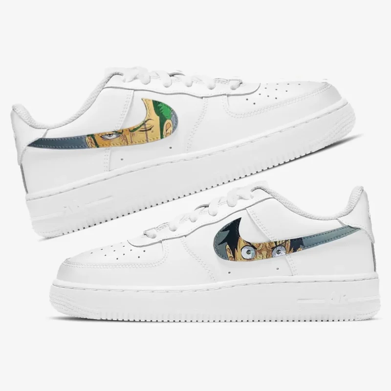 One Piece - Luffy x Zoro Anime Eyes Air Force 1 Custom