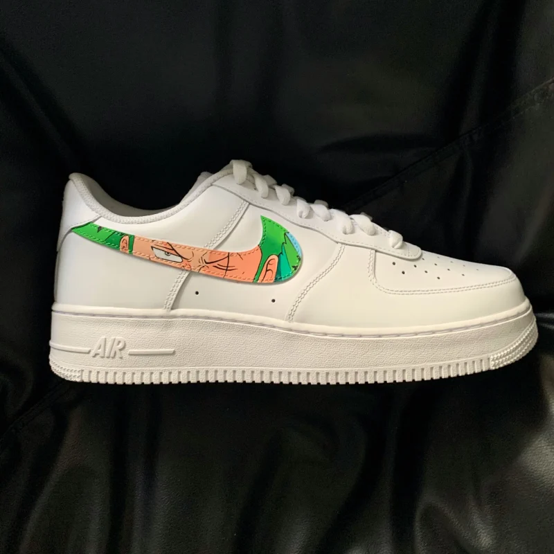 One Piece - Luffy x Zoro Anime Eyes Air Force 1 Custom - Image 3