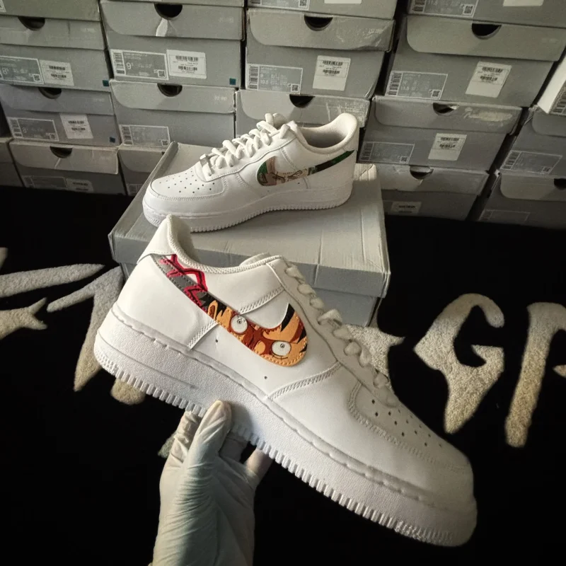One Piece - Luffy x Zoro Swoosh Eyes Air Force 1 Custom - Image 4