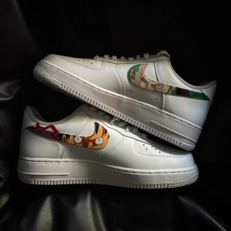 One Piece - Luffy x Zoro Swoosh Eyes Air Force 1 Custom