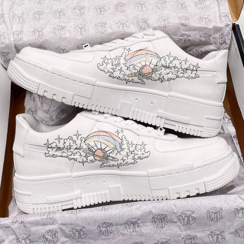 Pastel Birds & Cloud Air Force 1 Custom - Image 2