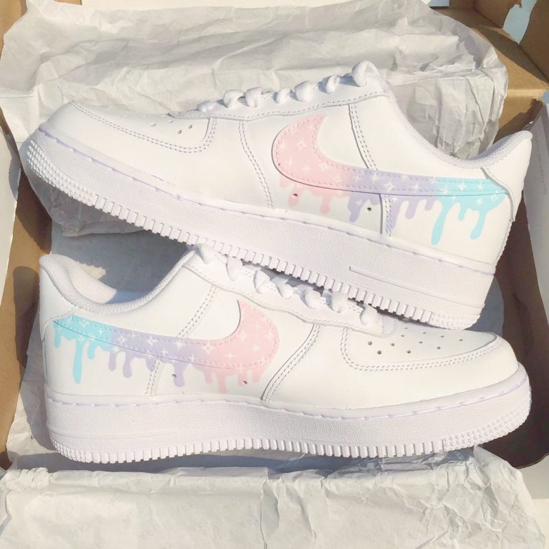 Pastel Drip Pet Portrait Air Force 1 Custom - Image 2