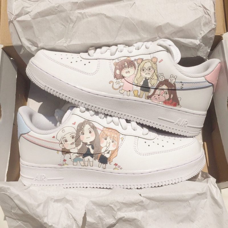 Pastel IZONE Chibi Air Force 1 Custom
