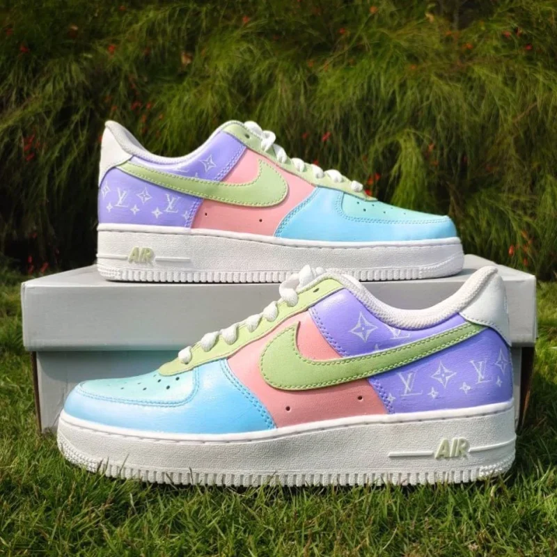 Pastel Louis Vuitton Air Force 1 Custom - Image 2