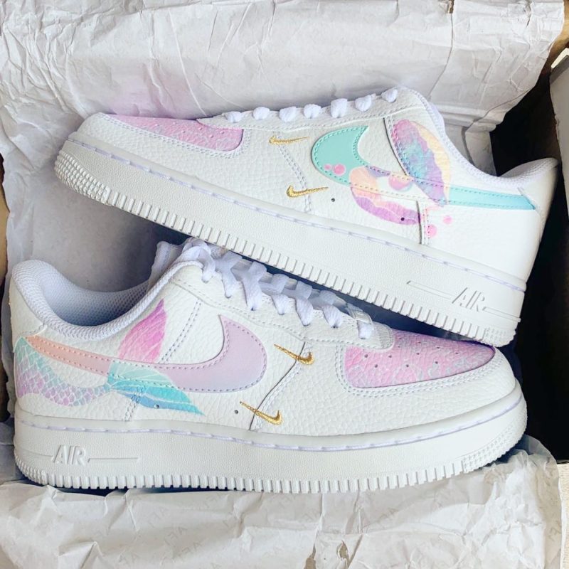 Pastel Mermaid Air Force 1 Custom