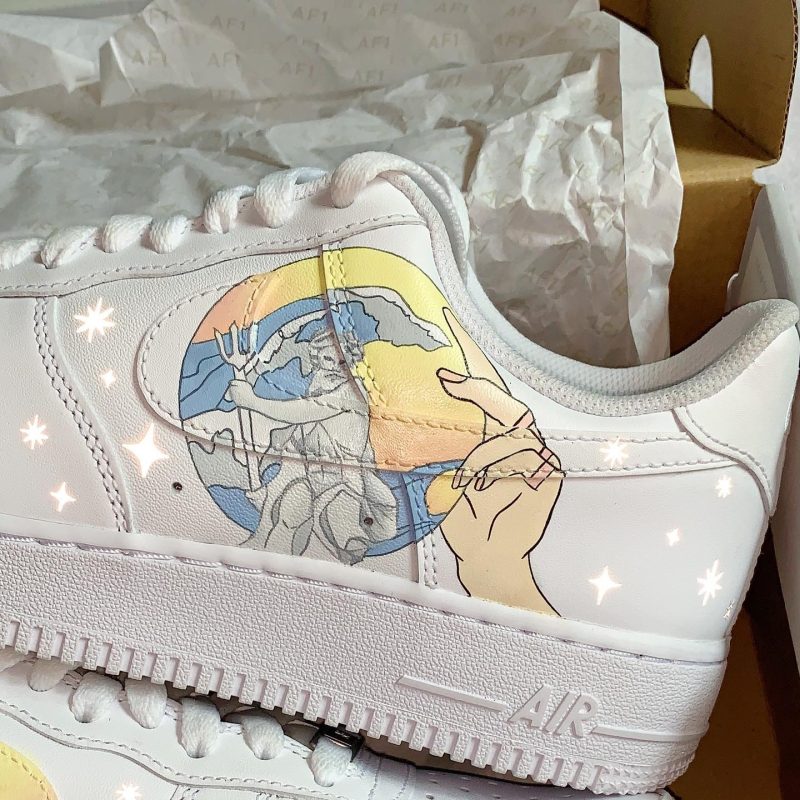Pastel Ocean Reflective Air Force 1 Custom - Image 2