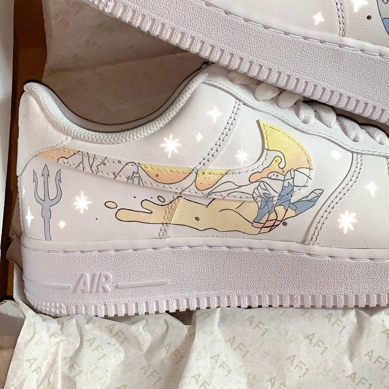 Pastel Ocean Reflective Air Force 1 Custom - Image 3