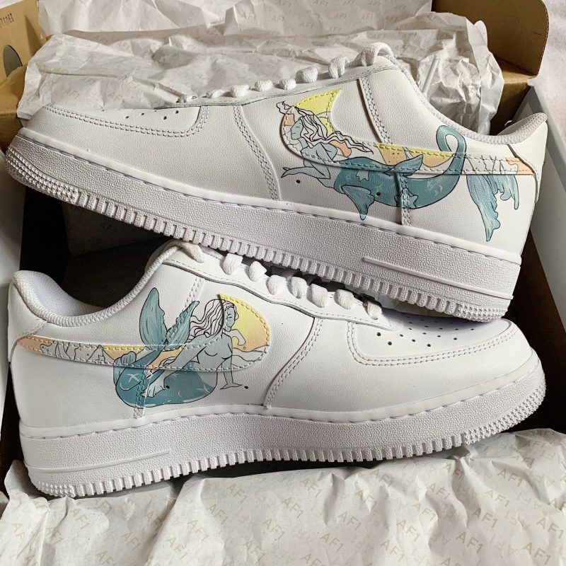 Pastel Ocean Reflective Air Force 1 Custom - Image 5