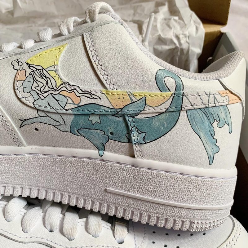 Pastel Ocean Reflective Air Force 1 Custom - Image 7