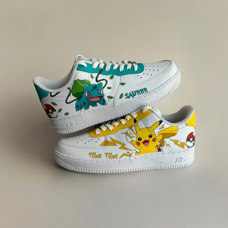 Pikachu x Bulbasaur Air Force 1 Custom