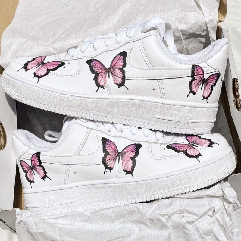 Pink Butterfly Air Force 1 Custom