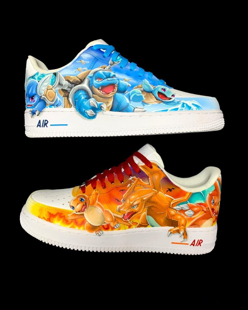 Pokemon - Charmander x Squirtle Air Force 1 Custom