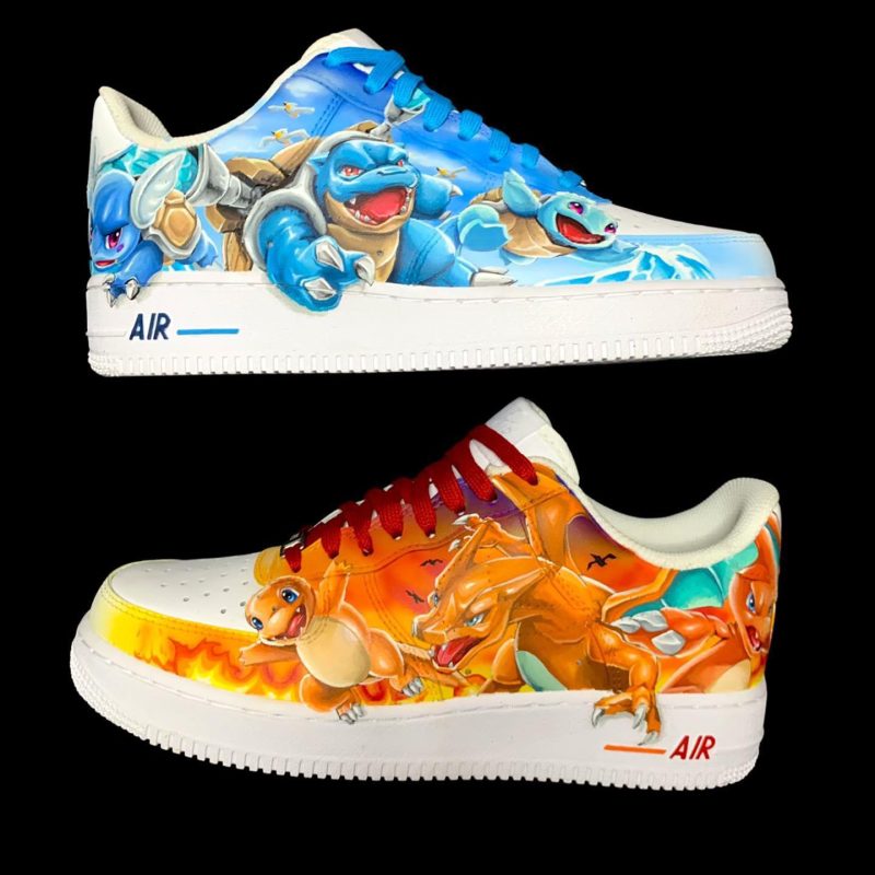 Pokemon - Charmander x Squirtle Air Force 1 Custom