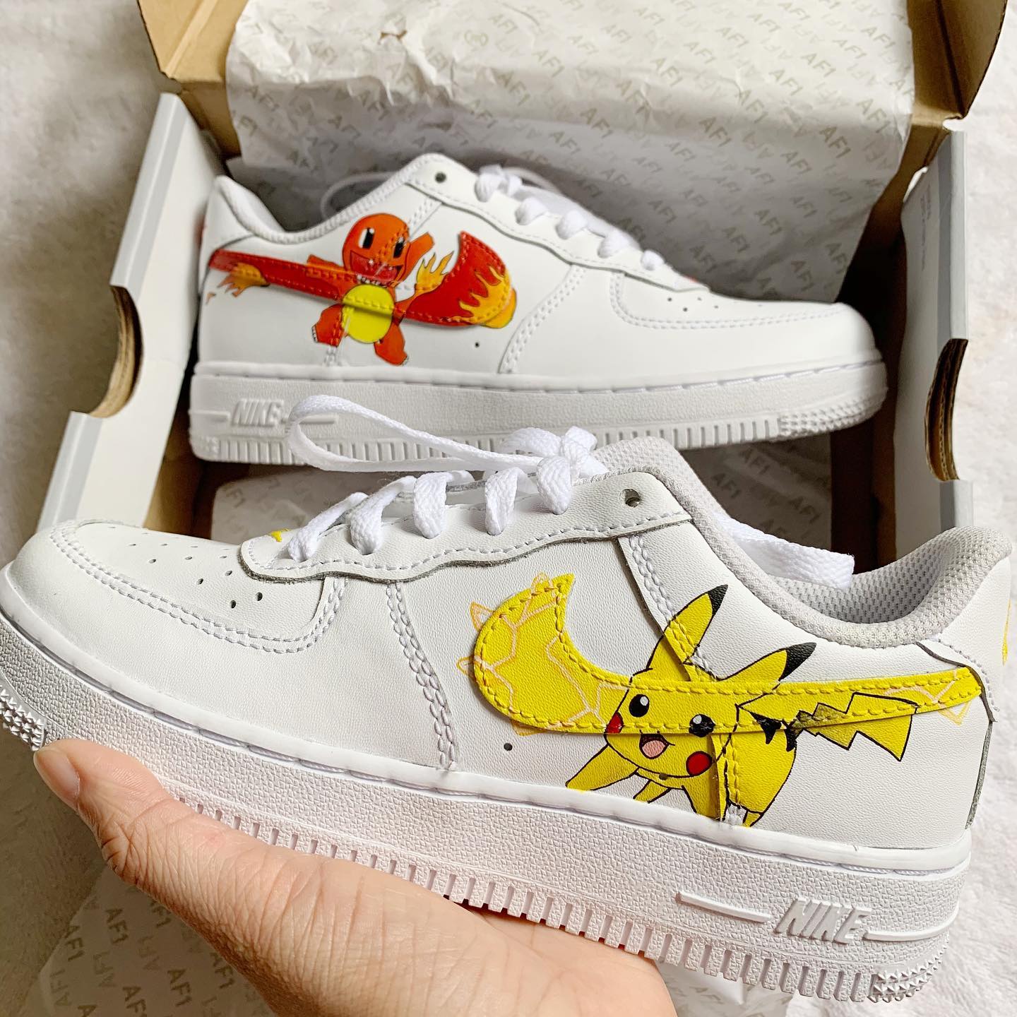 Pokemon - Pikachu x Charmander Air Force 1 Custom
