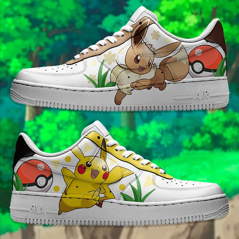 Pokemon - Pikachu x Eevee Air Force 1 Custom