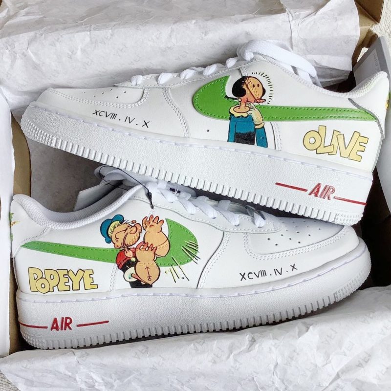 Popeye the Sailor - Olive x Popey Air Force 1 Custom