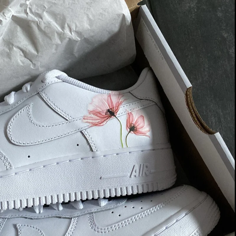 Poppy Flower Air Force 1 Custom - Image 2