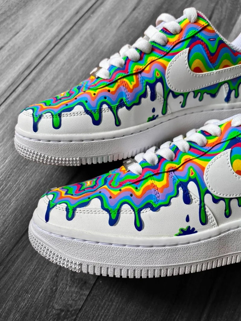 Psychedelic Drip Air Force 1 Custom - Image 2