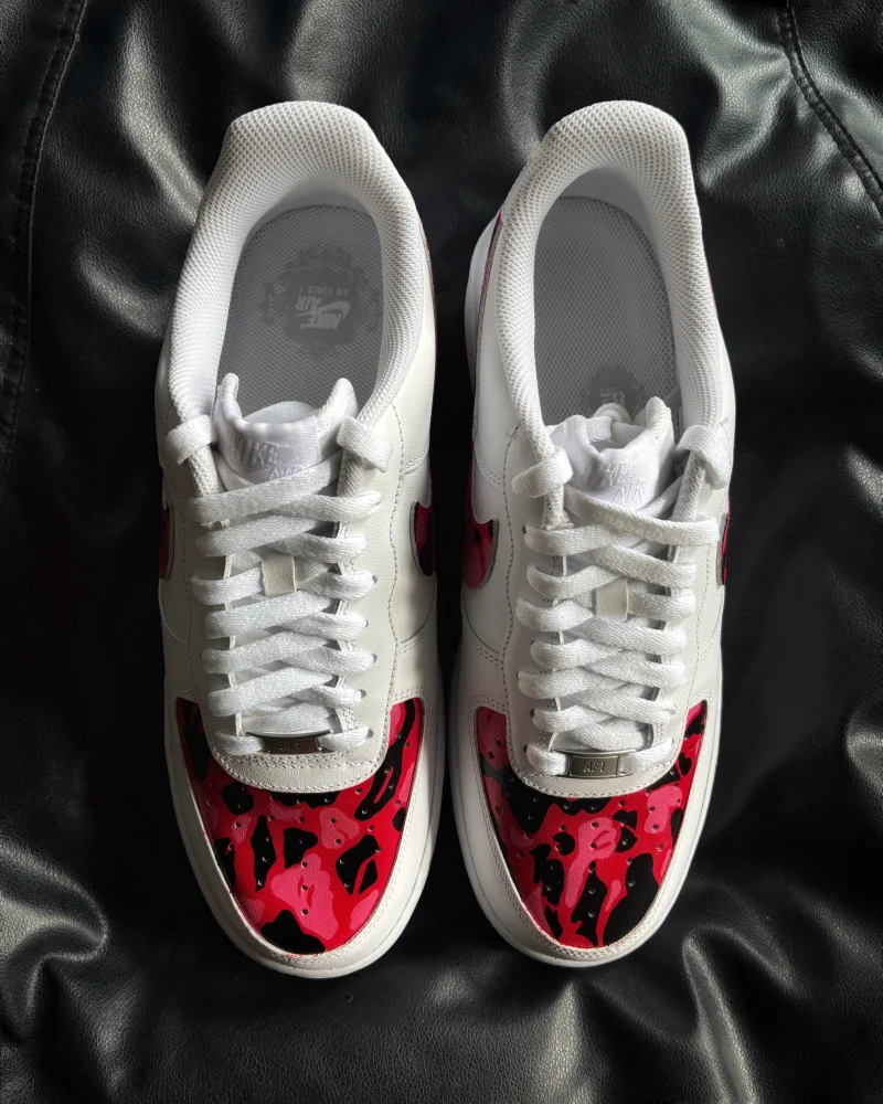 Red Camo Air Force 1 Custom - Image 2