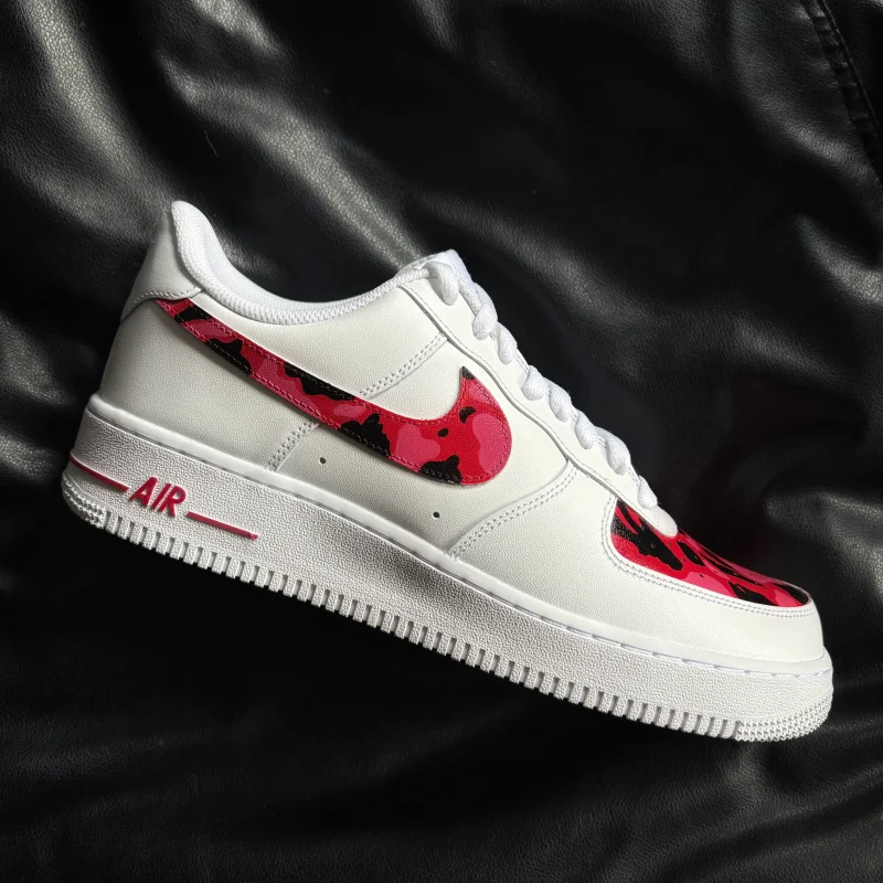 Red Camo Air Force 1 Custom - Image 3