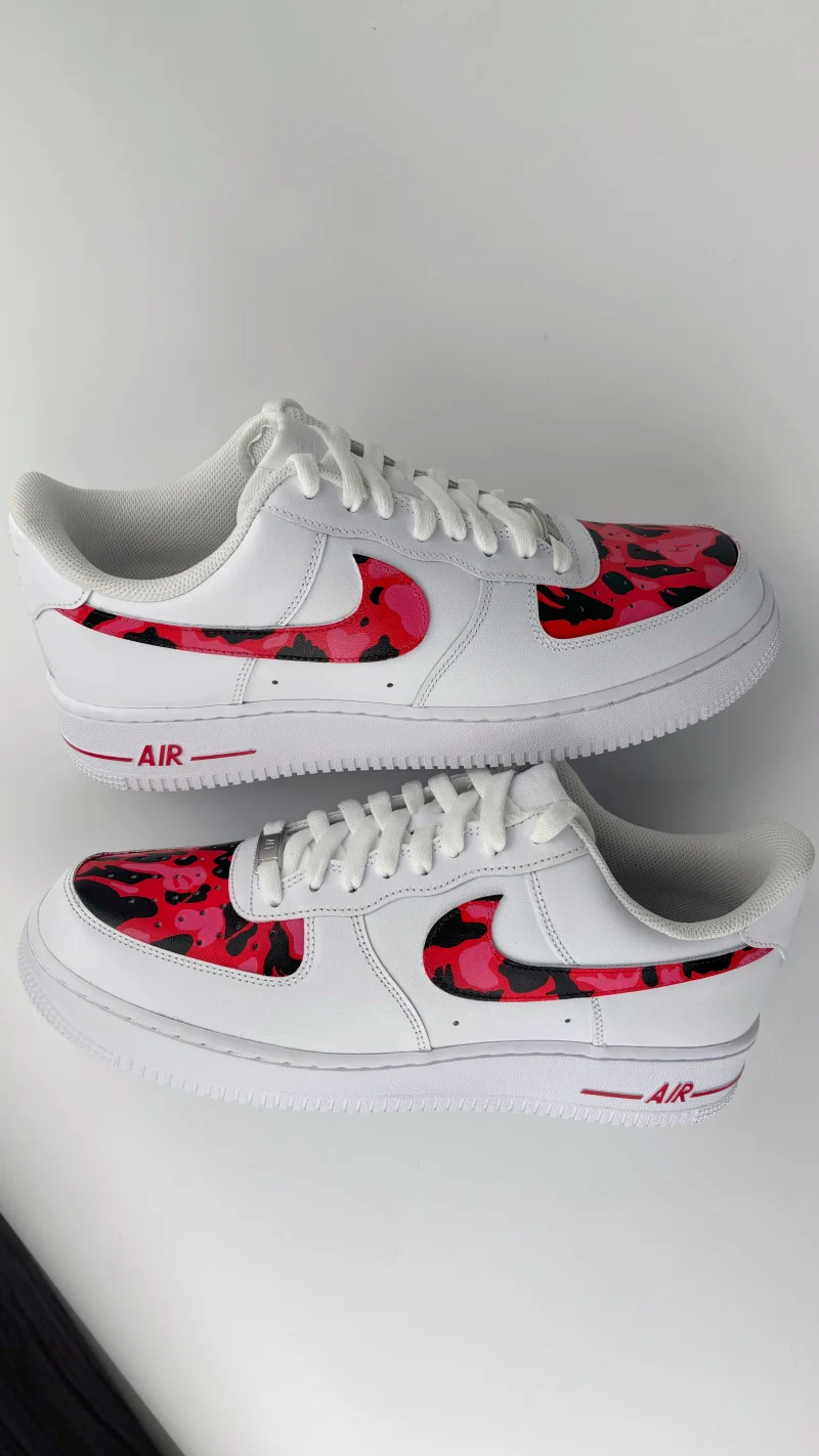 Red Camo Air Force 1 Custom - Image 5