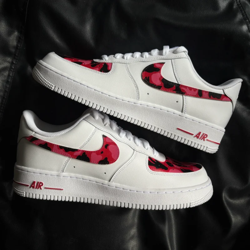Red Camo Air Force 1 Custom