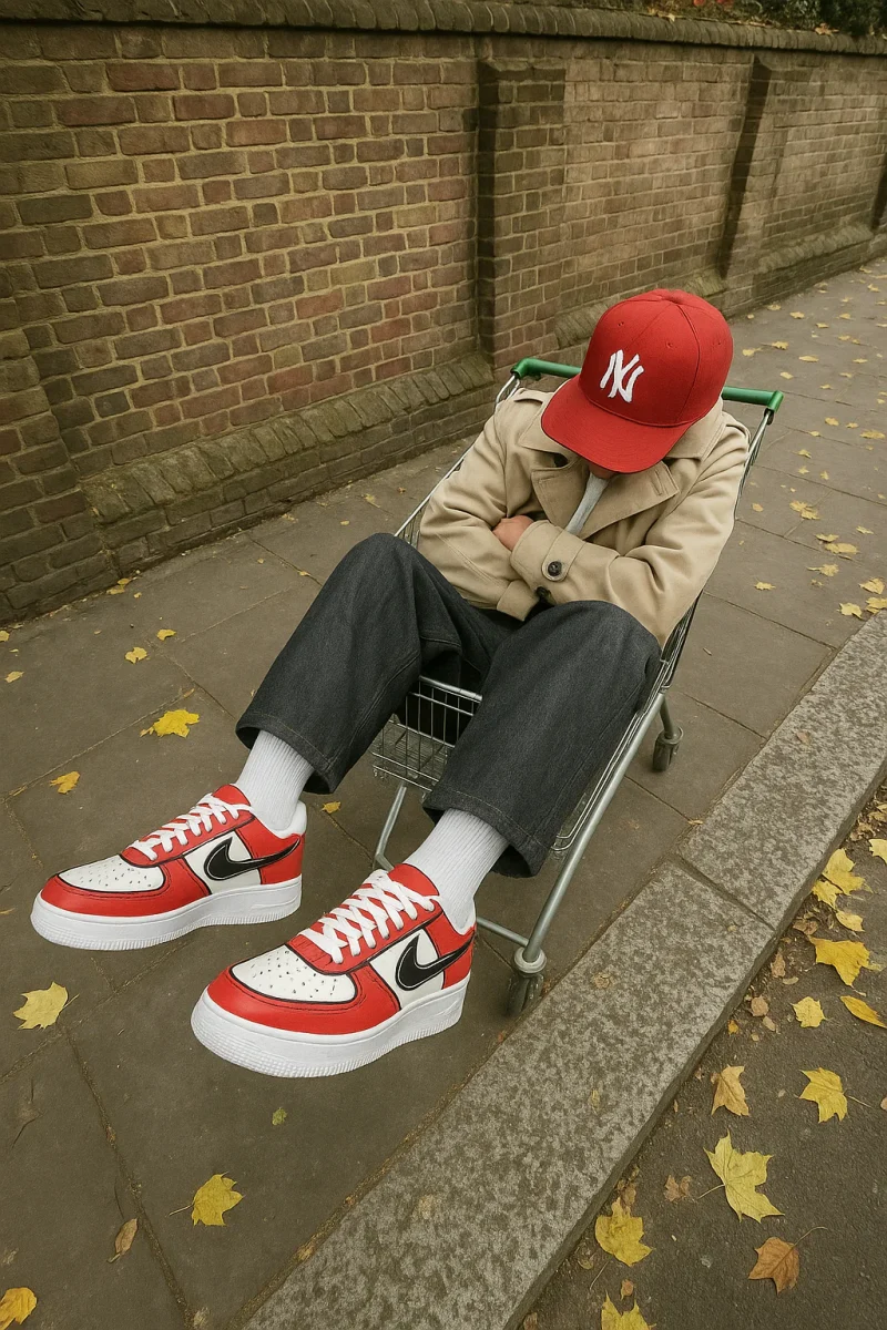 Red Cartoon Air Force 1 Custom - Image 2