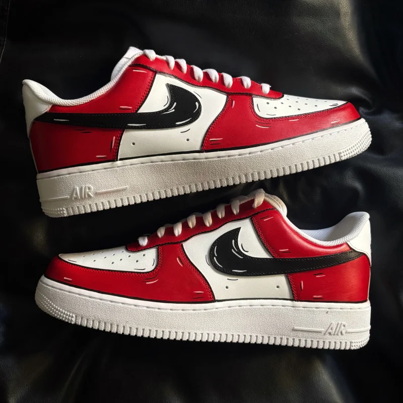 Red Cartoon Air Force 1 Custom - Image 3