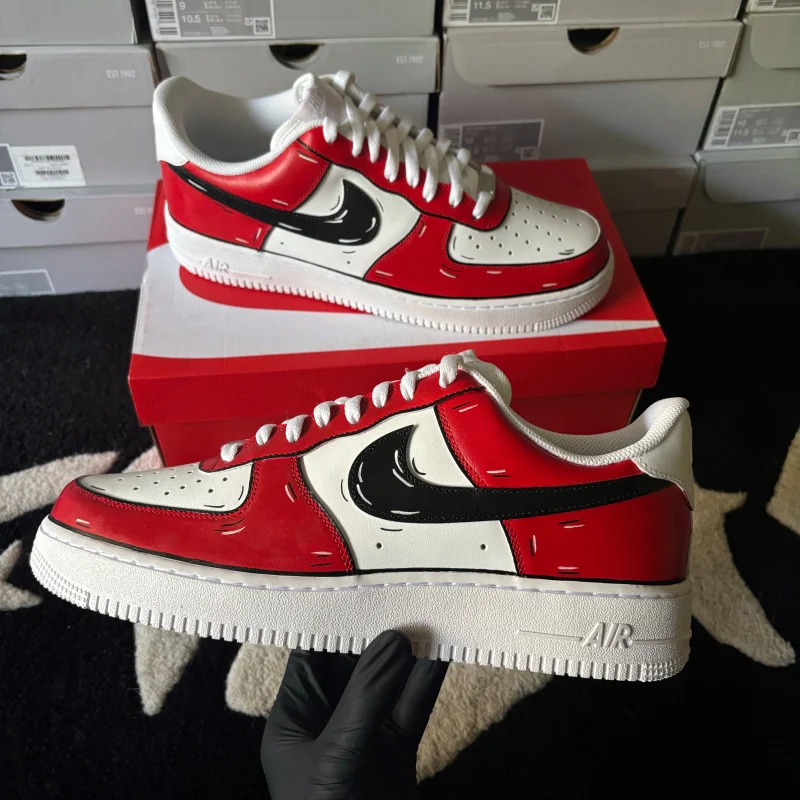 Red Cartoon Air Force 1 Custom