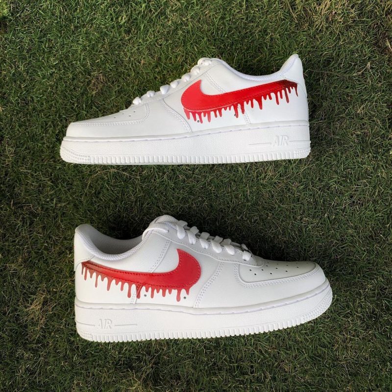 Red Drip Air Force 1 Custom