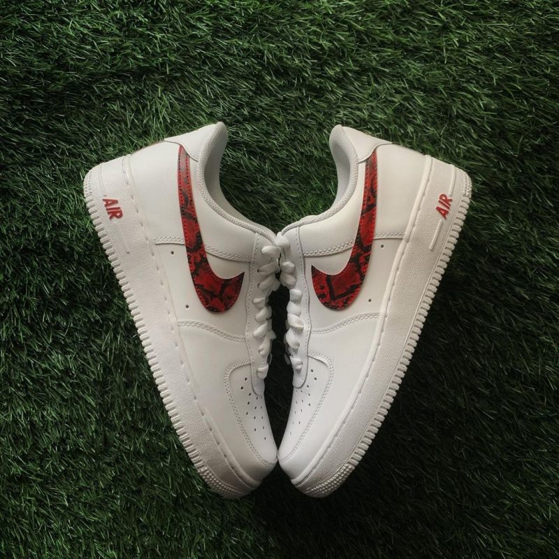 Red Hydro Swoosh Air Force 1 Custom - Image 2