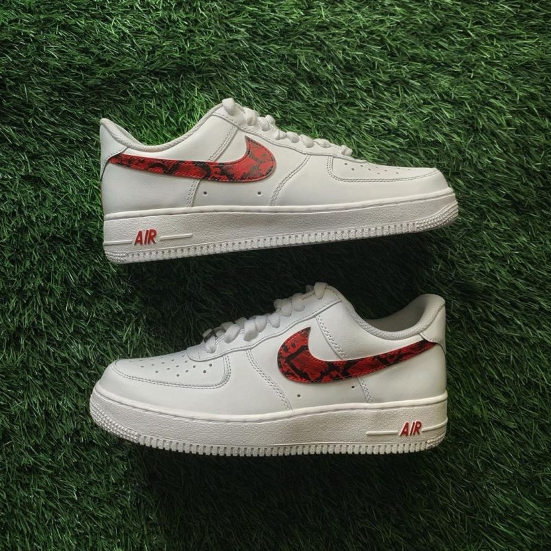Red Hydro Swoosh Air Force 1 Custom