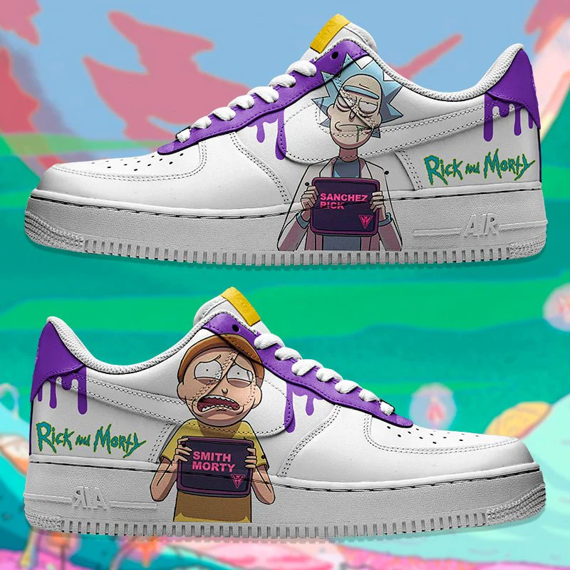Rick and Morty Drip Air Force 1 Custom