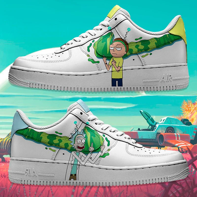 Rick and Morty Swoosh Air Force 1 Custom