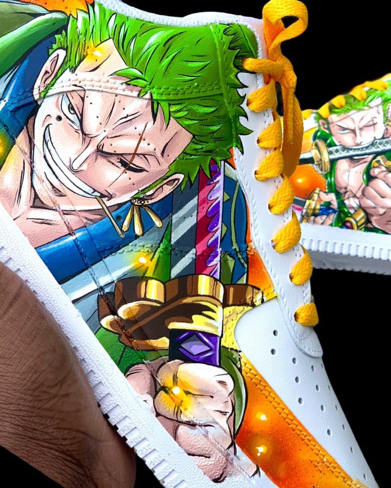 Roronoa Zoro - One Piece Air Force 1 Custom - Image 5
