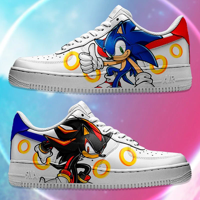 Sonic & Shadow Air Force 1 Custom