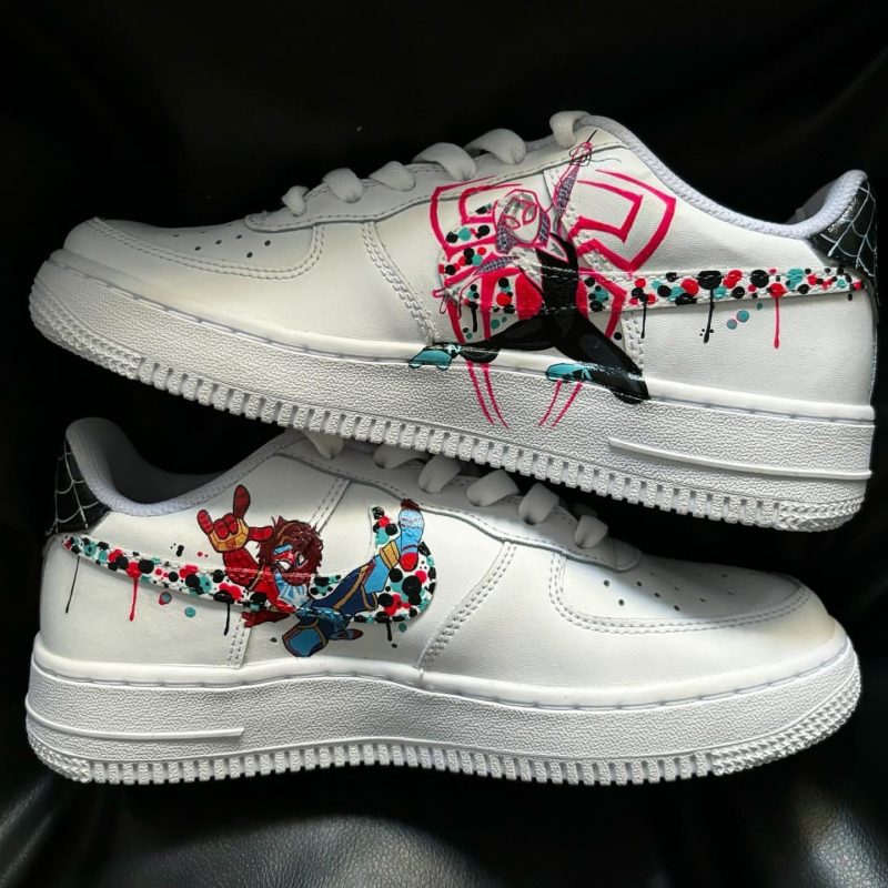 Spiderman Into the Spider Verse Air Force 1 Custom - Image 2