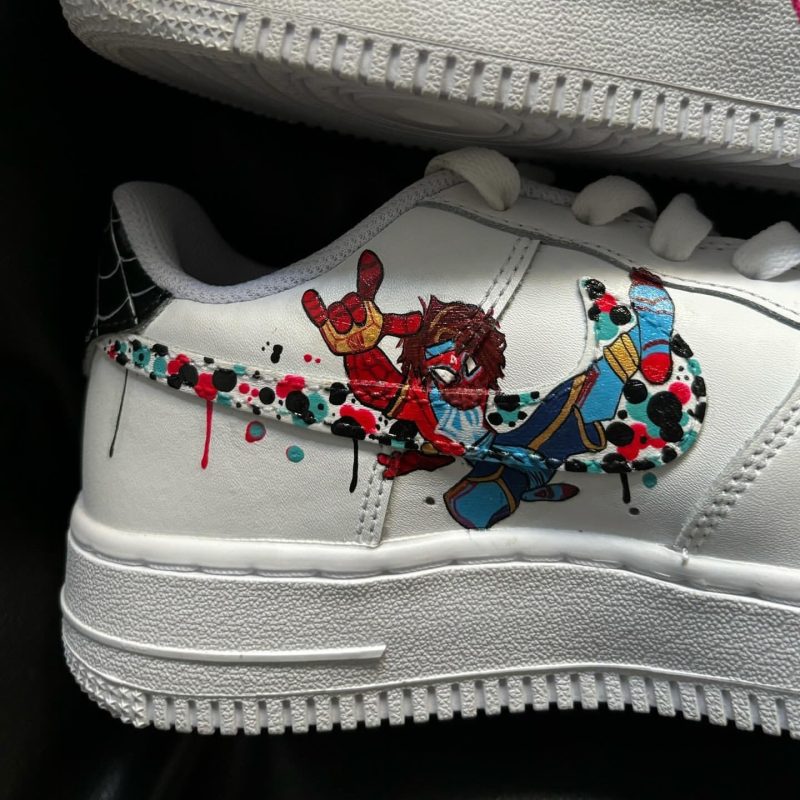 Spiderman Into the Spider Verse Air Force 1 Custom - Image 3