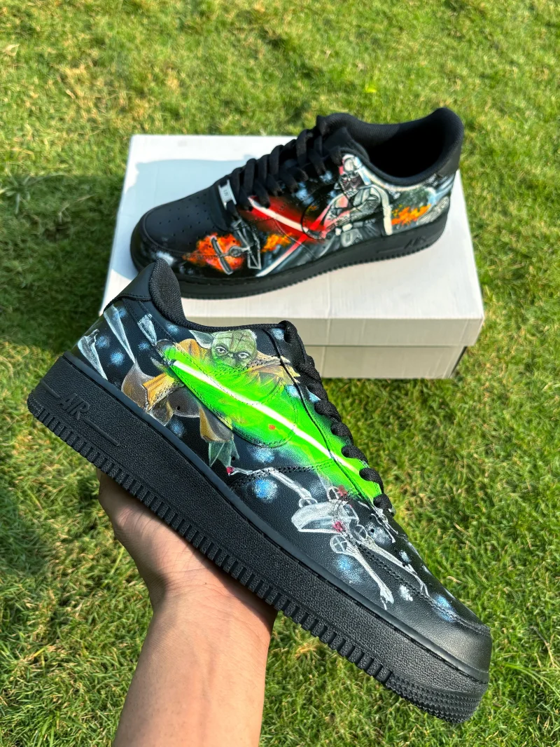 Star Wars - Yoda x Darth Vader Air Force 1 Custom - Image 6
