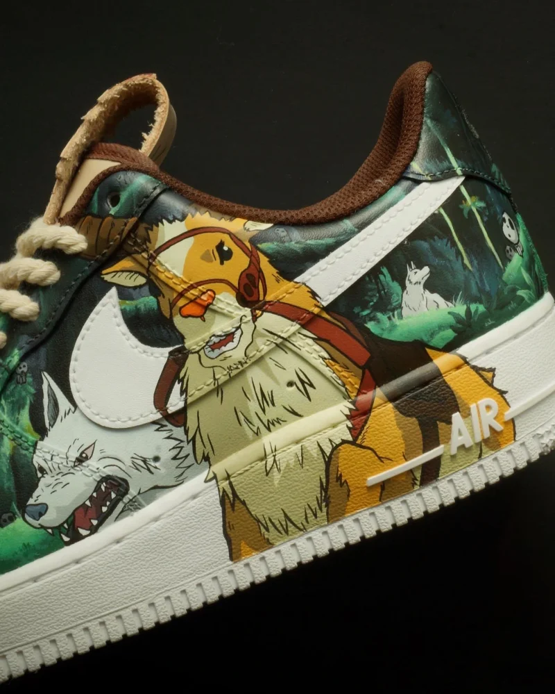 Studio Ghibli - Spirited Away x Mononoke Hime Air Force 1 Custom - Image 4