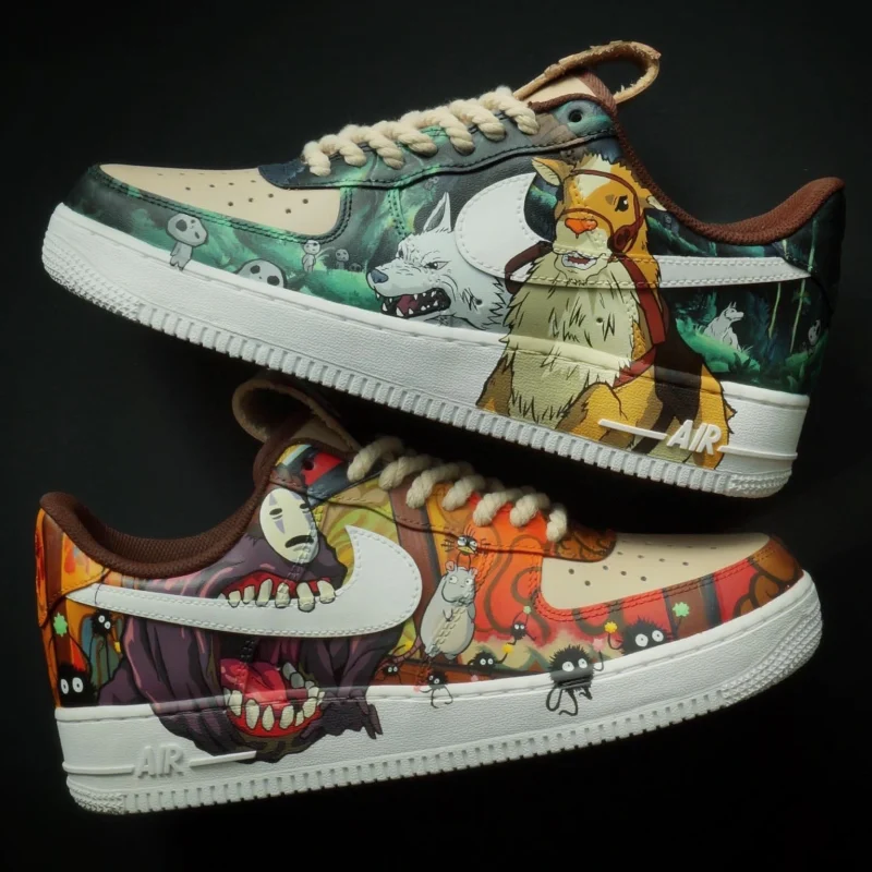 Studio Ghibli - Spirited Away x Mononoke Hime Air Force 1 Custom