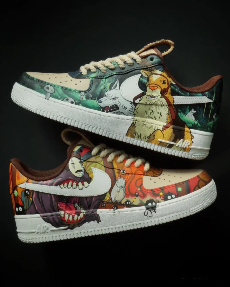 Studio Ghibli - Spirited Away x Mononoke Hime Air Force 1 Custom