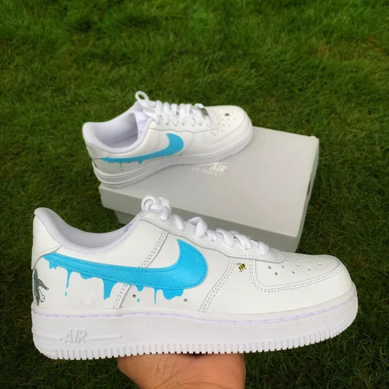 Tom and Jerry Drip Swoosh Air Force 1 Custom - Image 3