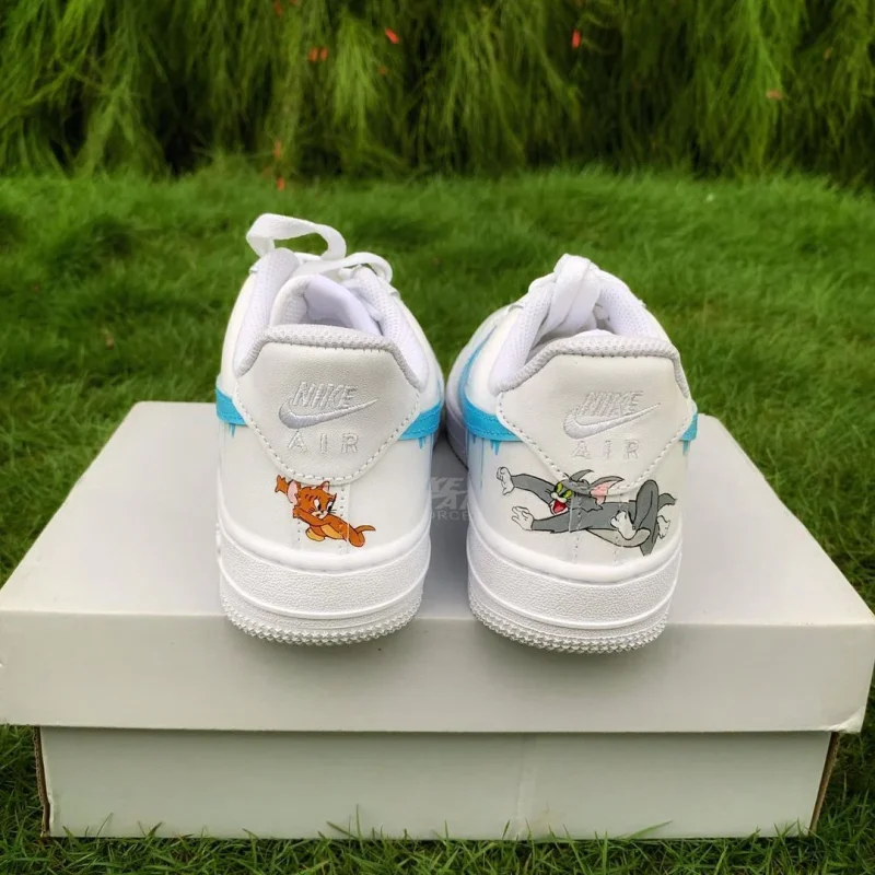 Tom and Jerry Drip Swoosh Air Force 1 Custom - Image 5